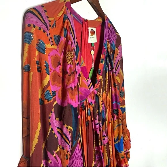 Farm Rio Vintage Wave Maxi Dress Small NWT - Picture 8 of 16